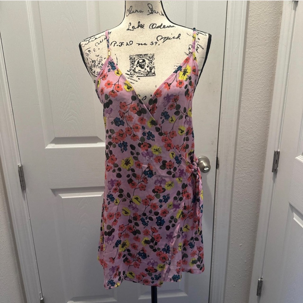 Miken Floral Wrap Swim Dress